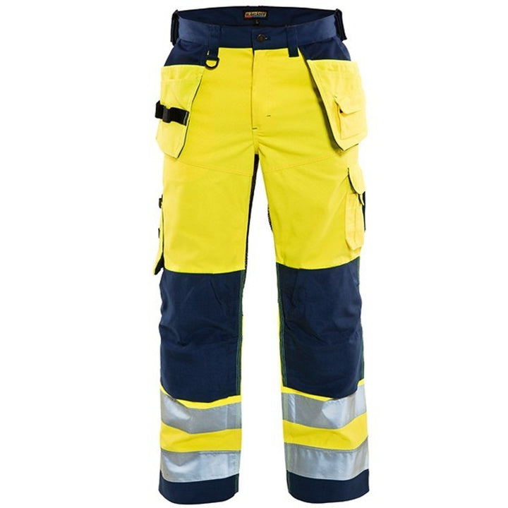 Blaklader 15651811 Belüftete Hochsichthose, Gelb/Marine, grootte D112 D112 Yellow / Navy Blue, D112