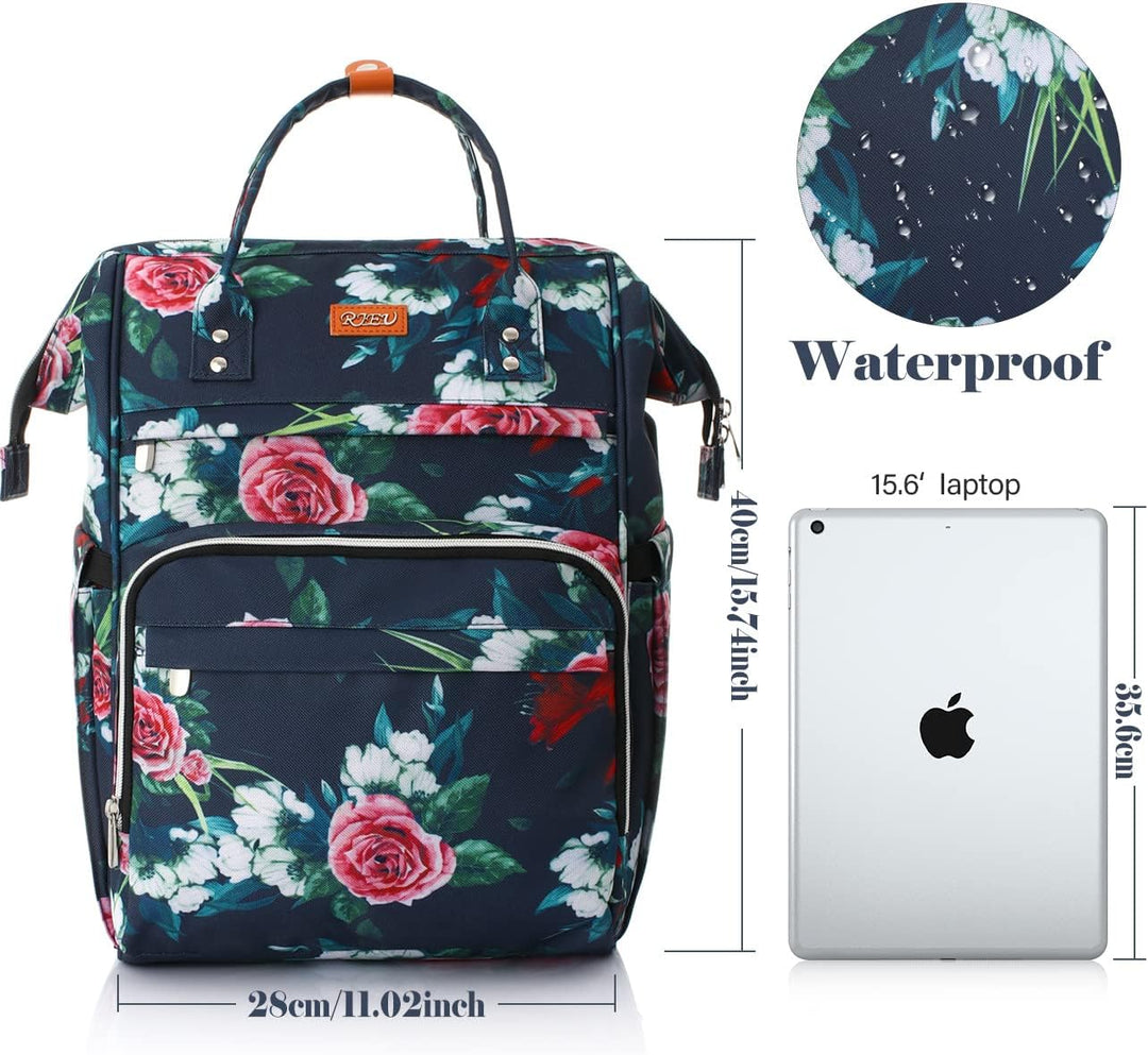 RJEU Rucksack Damen,Schulrucksack Mädchen Teenager mit USB-Ladeanschluss,Laptop Rucksack Schule für