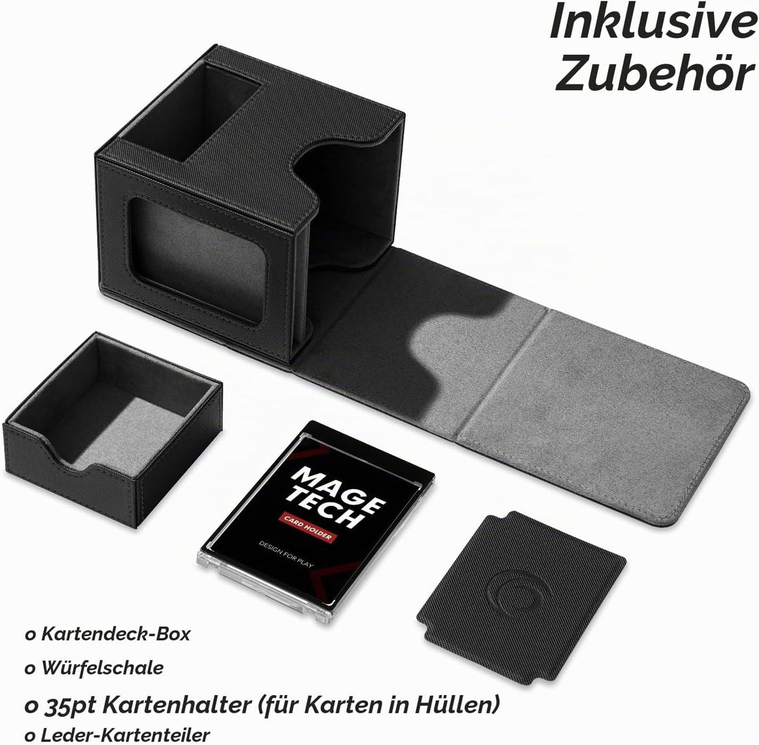 Commander Deck Box für MTG – Patentiertes Design, Commander Display, passend für 100 Doppelarmkarten
