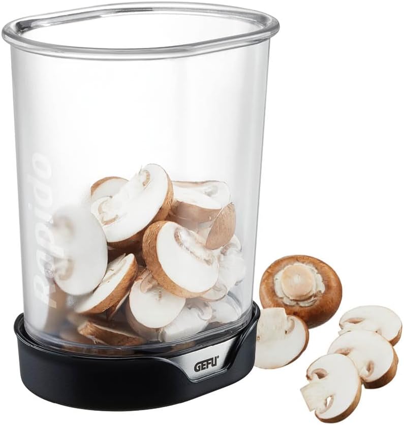 GEFU Scheibenschneider RAPIDO - Profi Schneidebecher für schnelles und sicheres Schneiden von Obst,