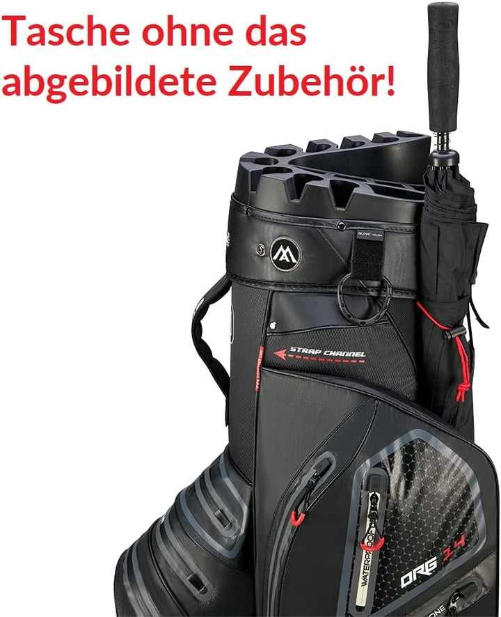 Big Max Aqua Silencio 4 Cartbag - Wasserabweisende Golftasche Schwarz, Schwarz