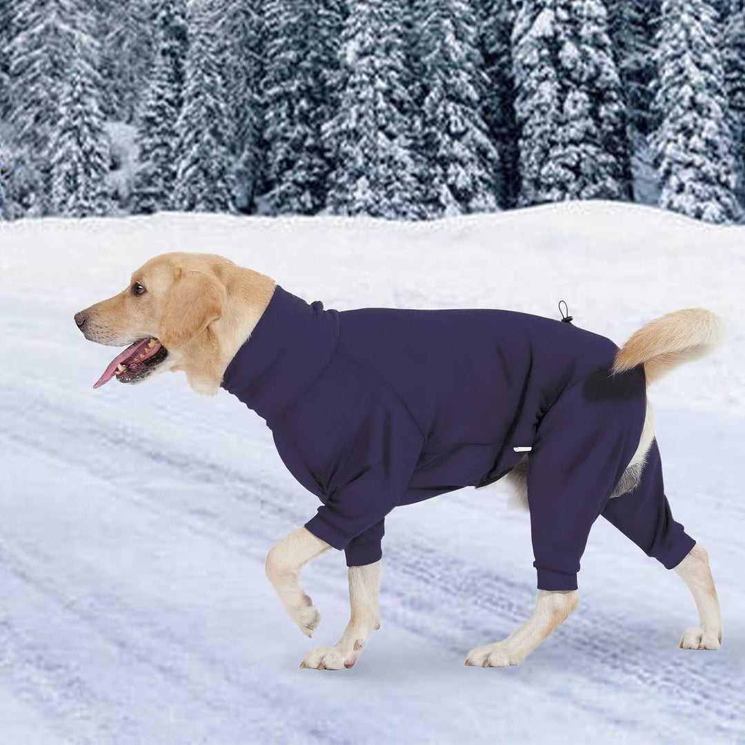 Hundemantel Winter, Warmer Fleece Hundepullover mit Beinen, Weiche Vierbeinige Hundejacke für Kleine