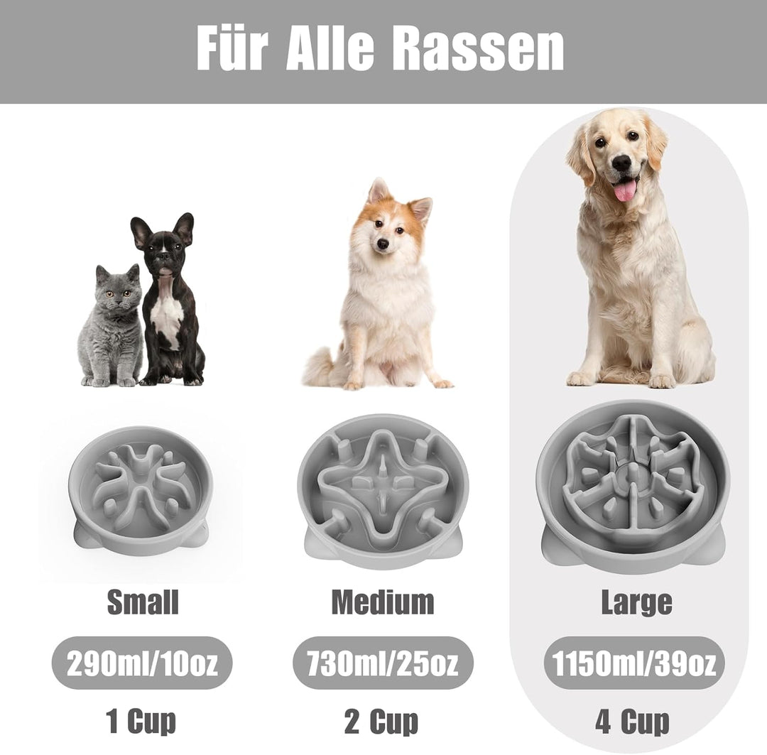 Antischlingnapf Hunde Gross, 27.1cm Anti Schling Napf Hundenapf Futternapf für Mittlerer und Grosser