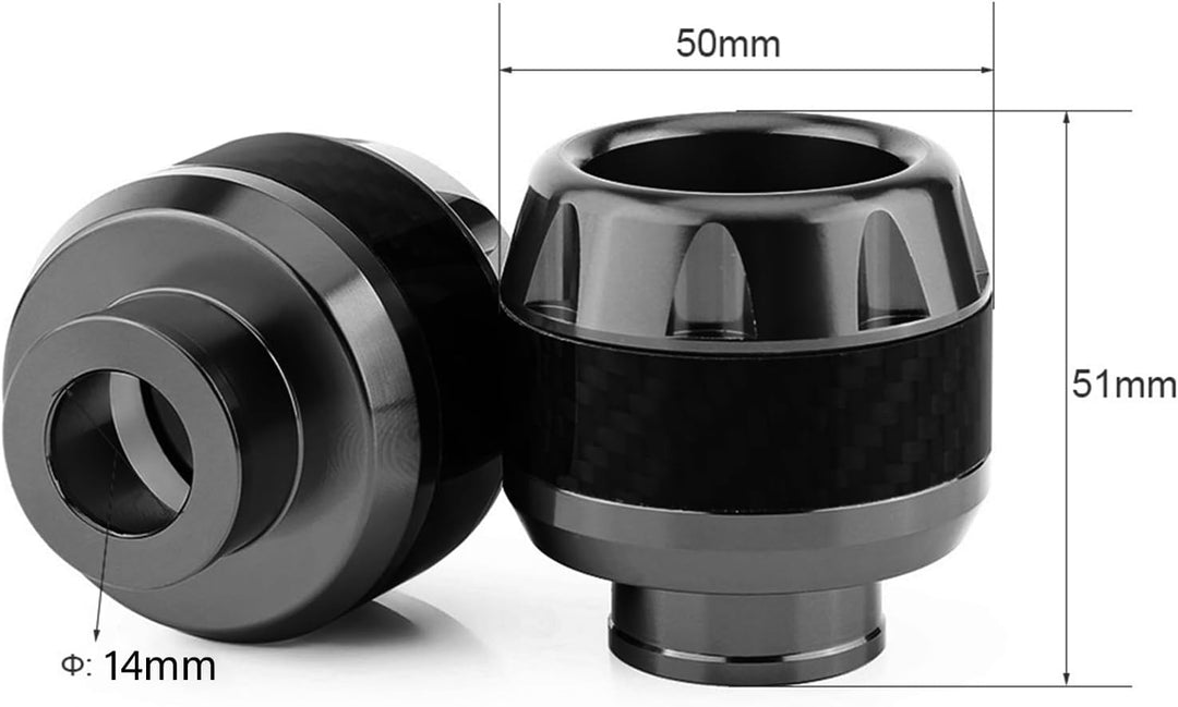 Carbon-Faser-Motorrad-Vordergabel-Sturzpads Crash-Schutzkissen-Paar Fahrradfahrer (Schwarz),Sonstige