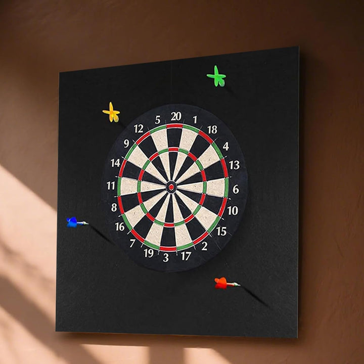Dartboard Wandschutz - Dartboard Zubehör | Robuste Schwarz Abnehmbare Matte Für Spielzimmer Garage K
