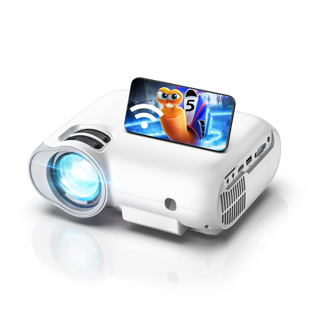 5G+2.4G WiFi Beamer Bluetooth 5.0, 1080P Tragbarer Projektor Unterstützung 7500 Lumen Heimkino Proje