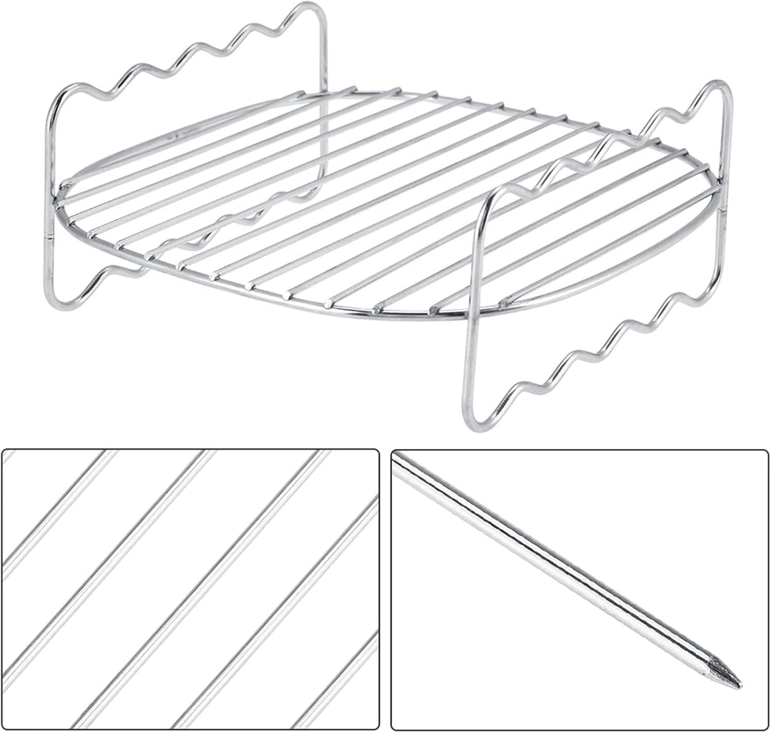 Backrost 18 * 18 * 8 Ersatz BBQ Rack Doppelschicht Spiesse Backblech Luftfritteuse
