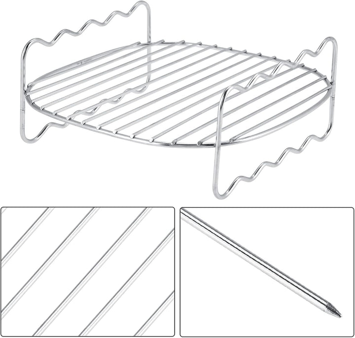 Backrost 18 * 18 * 8 Ersatz BBQ Rack Doppelschicht Spiesse Backblech Luftfritteuse