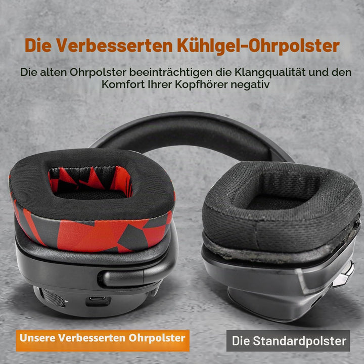 SOULWIT Kühlgel Ersatzpolster Ersatz Ohrpolster für Logitech G35 G930 G933 G933S G935 G633 G633S G63