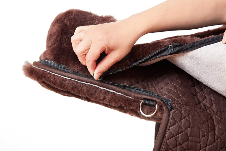 Engel Reitsport Lammfell Fellsattel R2 Englisch Lammfell mocca, Lammfell mocca