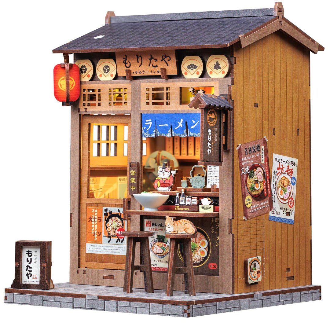 CUTEBEE Book Nook Kit – DIY Puppenhaus Häuser, Miniatur Haus Selber Bauen für Erwachsene mit LED-Bel