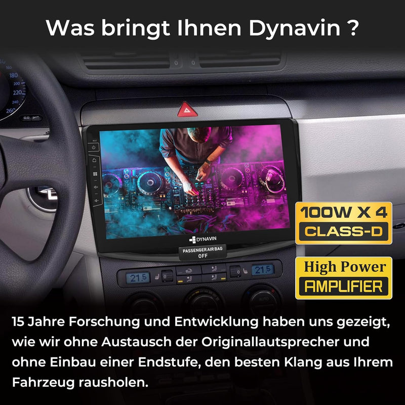 DYNAVIN Android Autoradio Navi für VW Passat B6 CC, 10,1 Zoll OEM Radio mit Wireless Carplay und And