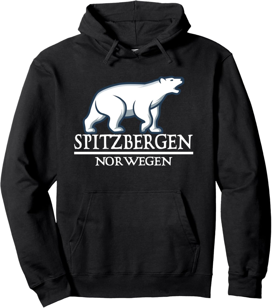 Spitzbergen Eisbär Norge Norway Skandinavien Norwegen Pullover Hoodie