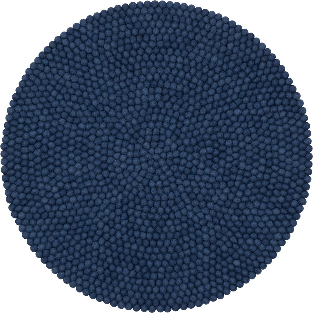 myfelt Alva Filzkugelteppich — Ø 70 cm, ideal für Schlaf-, Wohn-, Kinderzimmer, Flur & Bad 70cm Ø Du