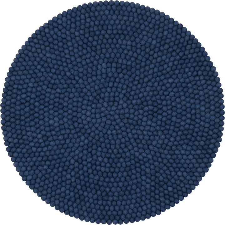 myfelt Alva Filzkugelteppich — Ø 70 cm, ideal für Schlaf-, Wohn-, Kinderzimmer, Flur & Bad 70cm Ø Du