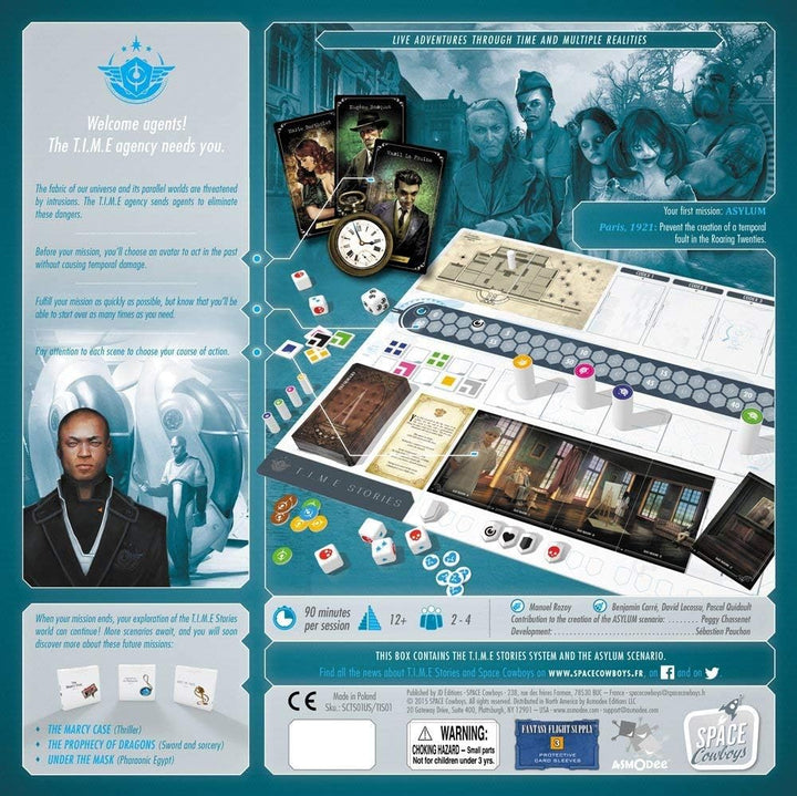 Asmodee SCTS01US-ASM - T.I.M.E Stories Zeitgeschichten (einschliesslich Asylmission), Zeitgeschichte