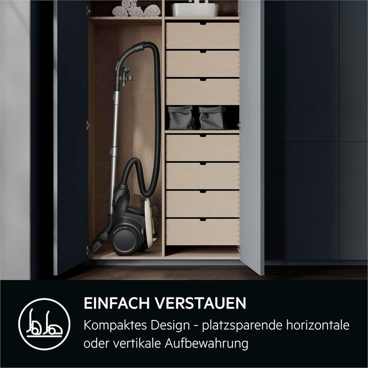 AEG CLEAN 6000 Staubsauger Beutellos, Starke Zyklontechnologie 700 W, AllFloor Bodendüse, 6-stufige