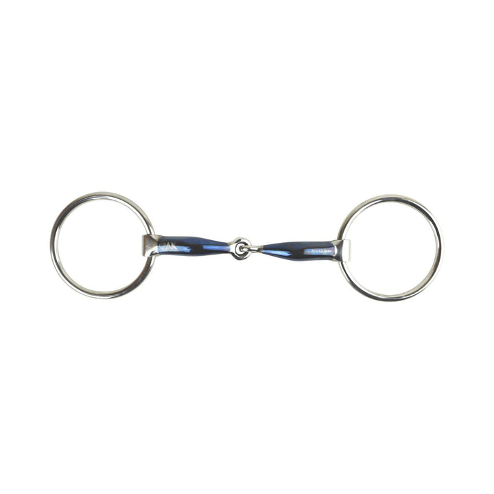 AK Lose Ringbacken mit Schweisseisen mit gebogenem Mundstück Reiterbacken Horse Bits AKRS-2603 (5.00