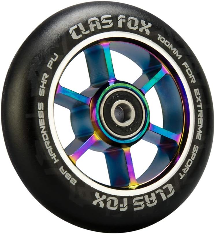 CLAS FOX Pro Stunt Scooter Rollen Roller Räder Wheels 100mm EIN Paar mit ABEC-9 Kugellager CNC Metal