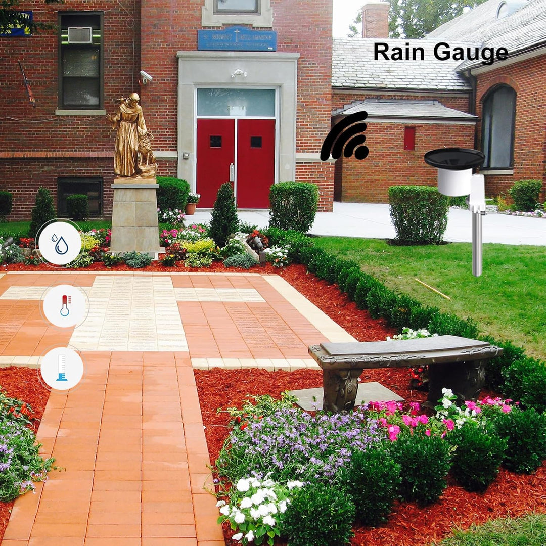 ECOWITT Regenmesser Sensor, kabelloser selbstentleerender Regensammler Ourdoor Regensensor für Hausg