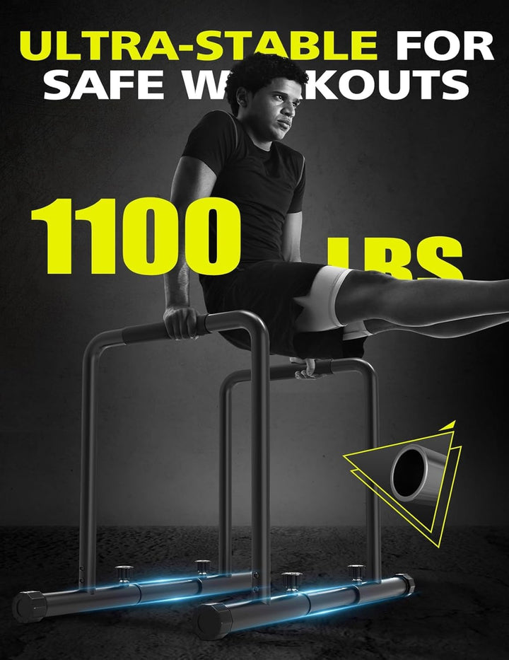 Dripex Verstellbare Dip Barren – 500 kg Dip-Station, tragbar und funktional dip stange, Fitness-Bar