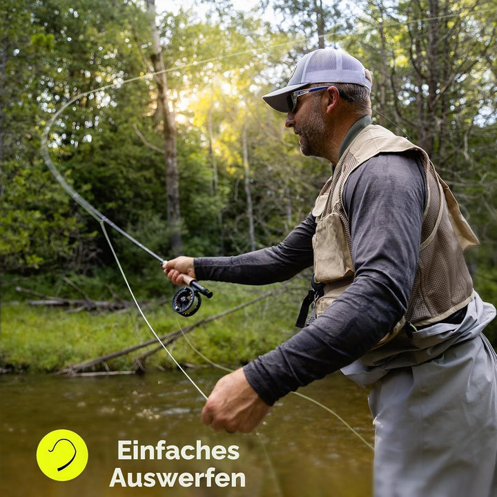 SF Angelschnur für Süsswasser WF4 5 6 7 8 9S IPS3/IPS5 vollständig sinkend Fluo Gelb WF6F 90FT, Fluo