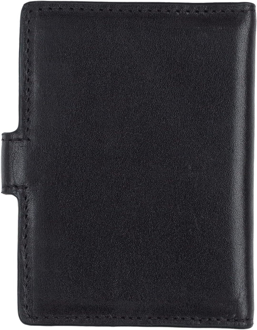 HANS/SON Echtlederhülle iPhone 13 Pro Max Inkl. Magnetischem Kreditkartenwallet (Schwarz), Schwarz