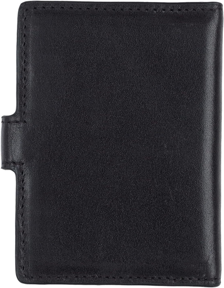 HANS/SON Echtlederhülle iPhone 13 Inkl. Magnetischem Kreditkartenwallet (Schwarz), Schwarz