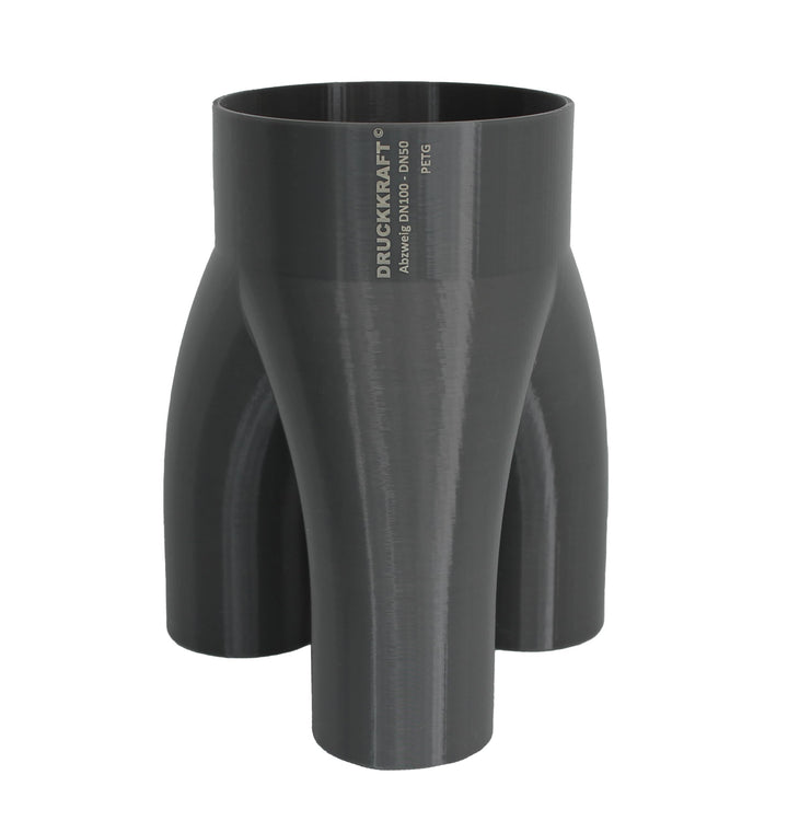 DRUCKKRAFT 3-Wege Abzweig Rohr DN100 - DN50 | Abzweigstück | Y-Verteiler | Absauganlage | Rohrverbin