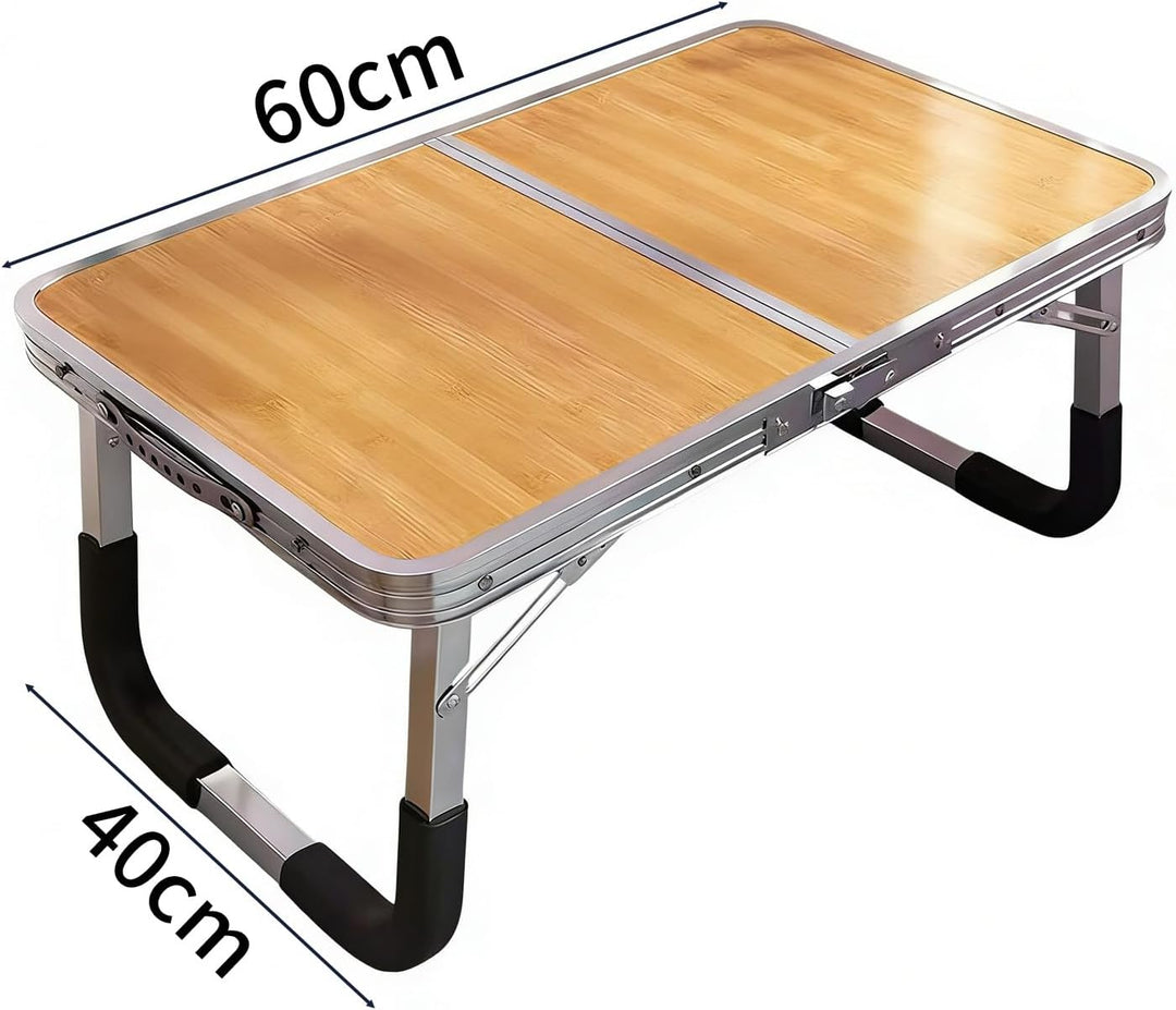 Foldable Laptop Tisch, Tragbares Tisch FüR Bett, Multifunktionaler Holzartig Schreibtischtisch FüR B