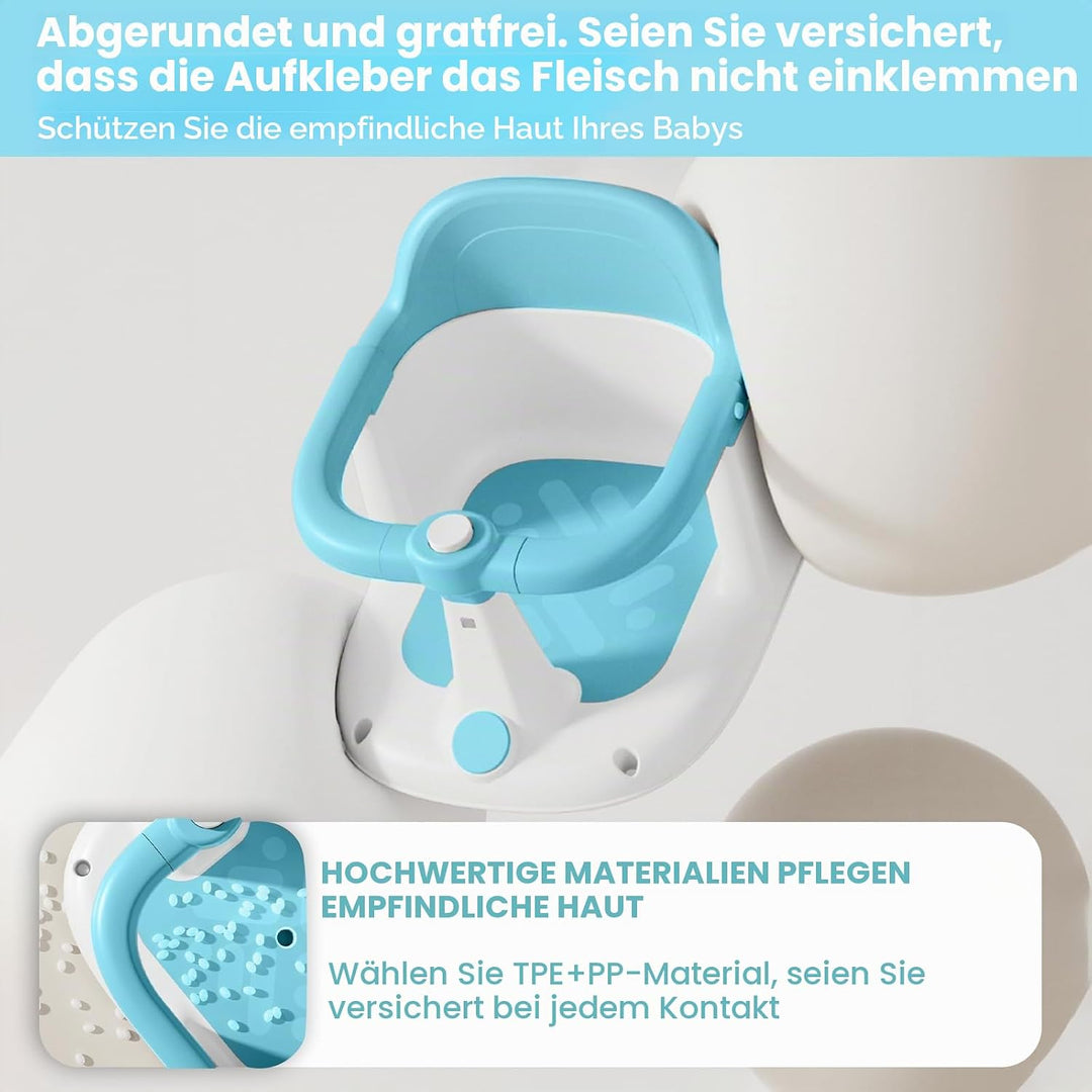UBRAVOO Baby Badesitz für Babys von 6 bis 24 Monaten, aufrecht sitzender Badesitz, rutschfester Baby