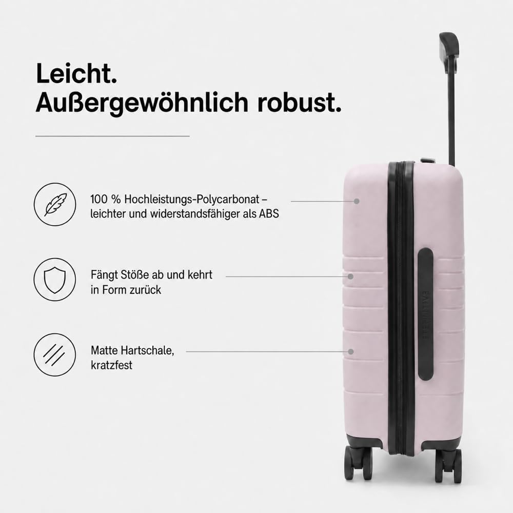 ETERNITIVE E3 Pro Kofferset 2-teilig Handgepäck + L Hartschale PC Pink | Handgepäck 33 L + Large 97