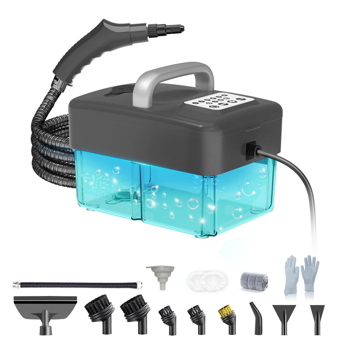 Dampfreiniger Handgerät für Alles 2500W | 6-Stufig Einstellbar, 1,6L Wassertank, 120 °C Dampf,15s Au