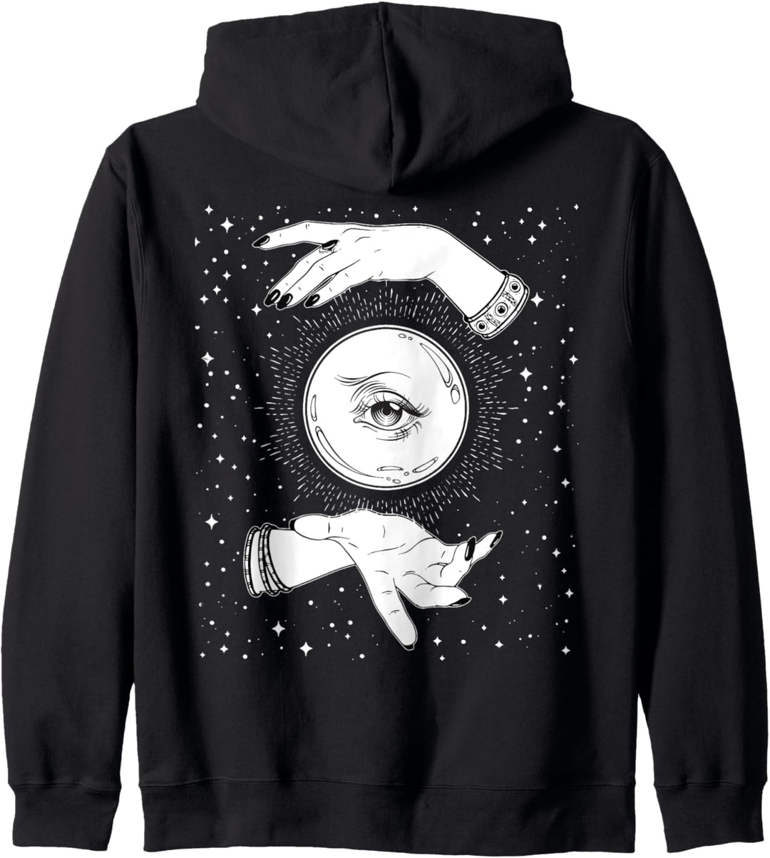 Vintage Witchy Kristallkugel Magisches Auge Hexe Hände Kapuzenjacke