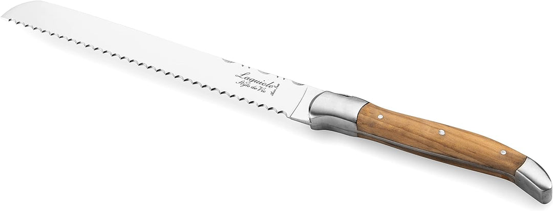 Laguiole Style de Vie Messerset Luxury Line, 5-teilig, Magnetischer Messerblock, Olivenholz