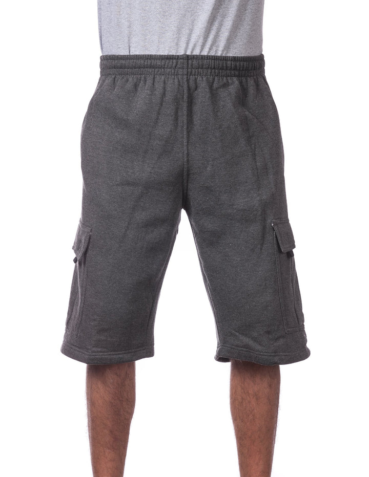 Pro Club Herren-Cargo-Short, Fleece 5XL Anthrazit, 5XL Anthrazit