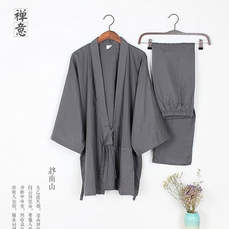 Fancy Pumpkin Kimono-Kleid für Herren M Grau, M Grau