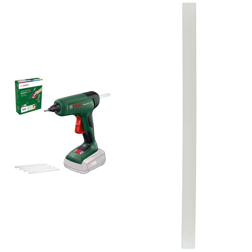 Bosch Home and Garden Cordless glue gun AdvancedGlue 18 V + Bosch Glue Stick for Glue Guns AdvancedG