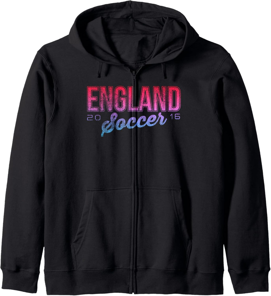 England Soccer 2016 Pink Purple Text Kapuzenjacke