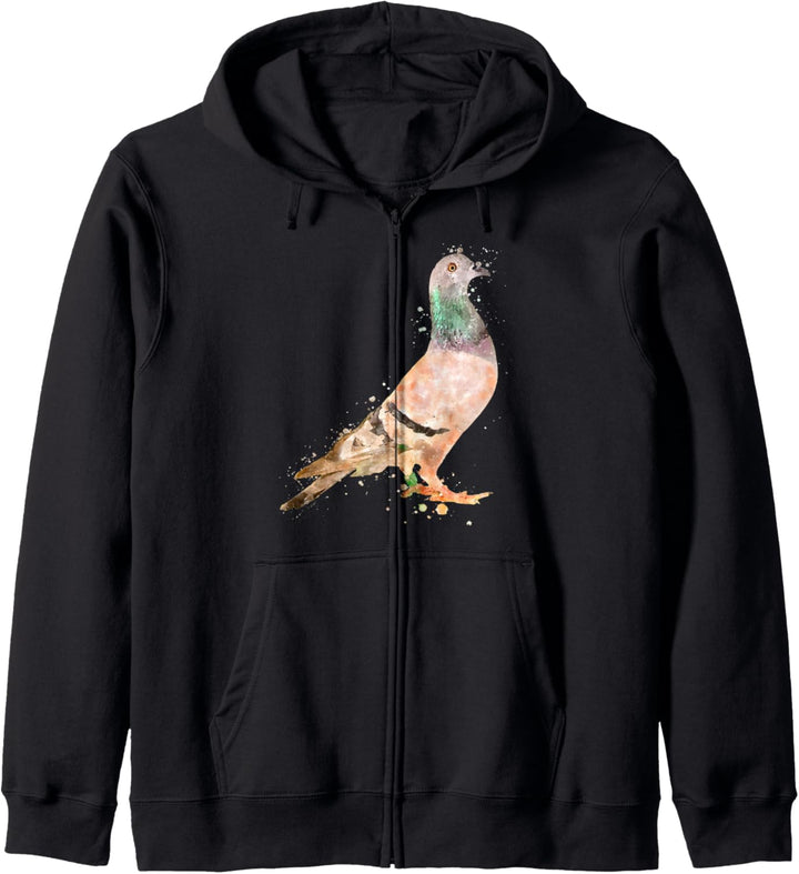 Taube Aquarell Vogel Geschenk Taubenzucht Kapuzenjacke