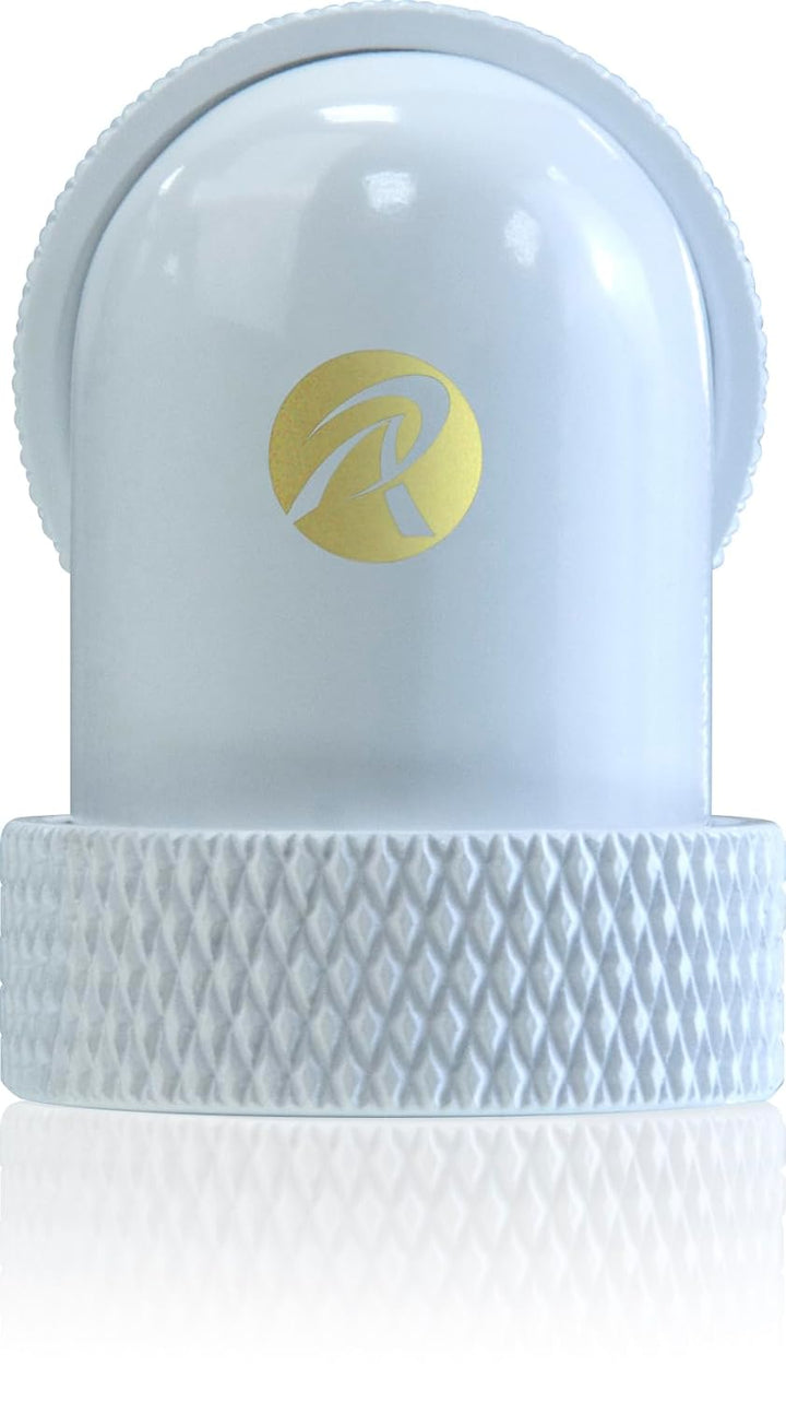 Raijintek PELIAS Weiss - D160906 G1/4" 16mm OD 90° Messing Hartrohr-Anschlüsse für PC-Wasserkühlung,