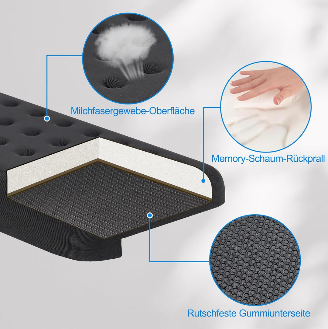 2er-Pack L-förmige Ellbogenauflage Memory Schaum, Ergonomische Armauflage mit Mauspad, Anti-Rutsch E