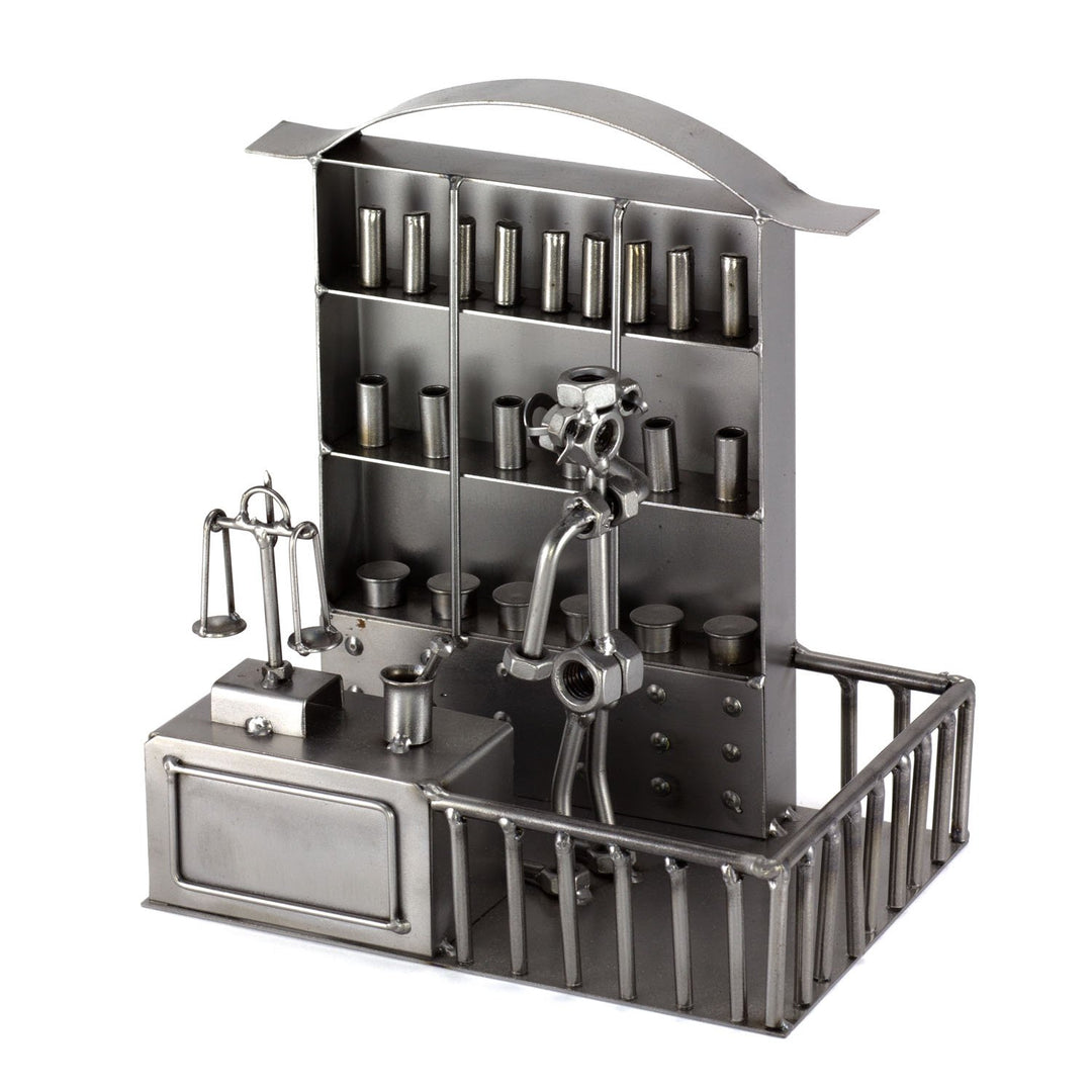 Steelman24 I Schraubenmännchen Apotheker I Made in Germany I Handarbeit I Geschenkidee I Stahlfigur