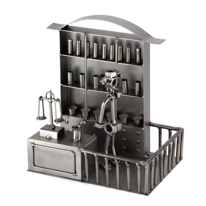 Steelman24 I Schraubenmännchen Apotheker I Made in Germany I Handarbeit I Geschenkidee I Stahlfigur