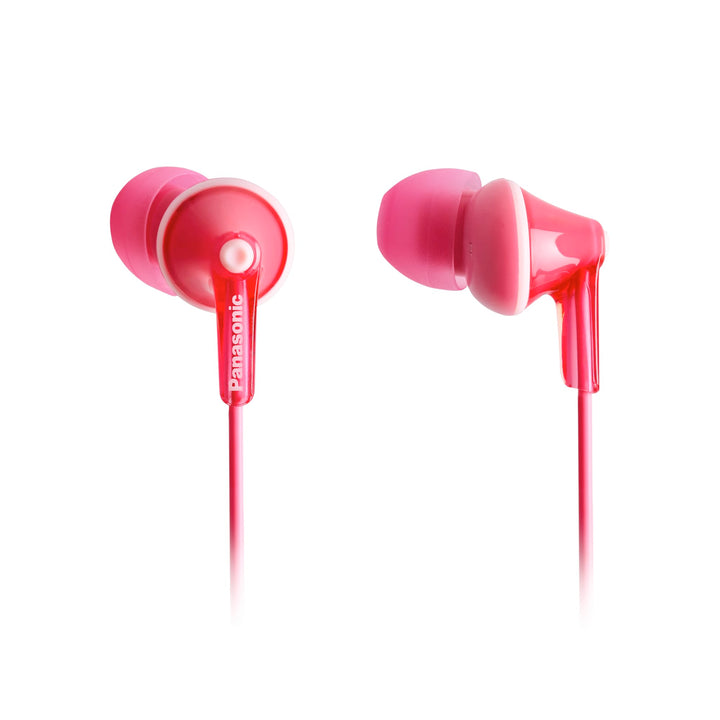 Panasonic RP-HJE125-P In-Ohr-Kopfhörer - Drei Paar Pass-Stücke, 10-24.000 Hz, 1,1 m Kabel, rosa, Ros