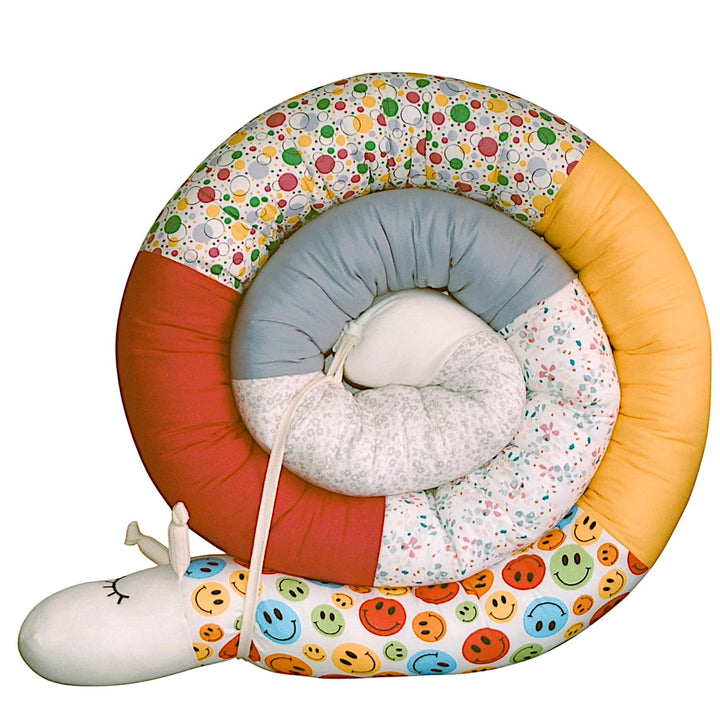 Bettschnecke/Bettschlange XXL (Motiv Regenbogen (1)) Länge 250cm **personalisierbar** Seitenschläfer