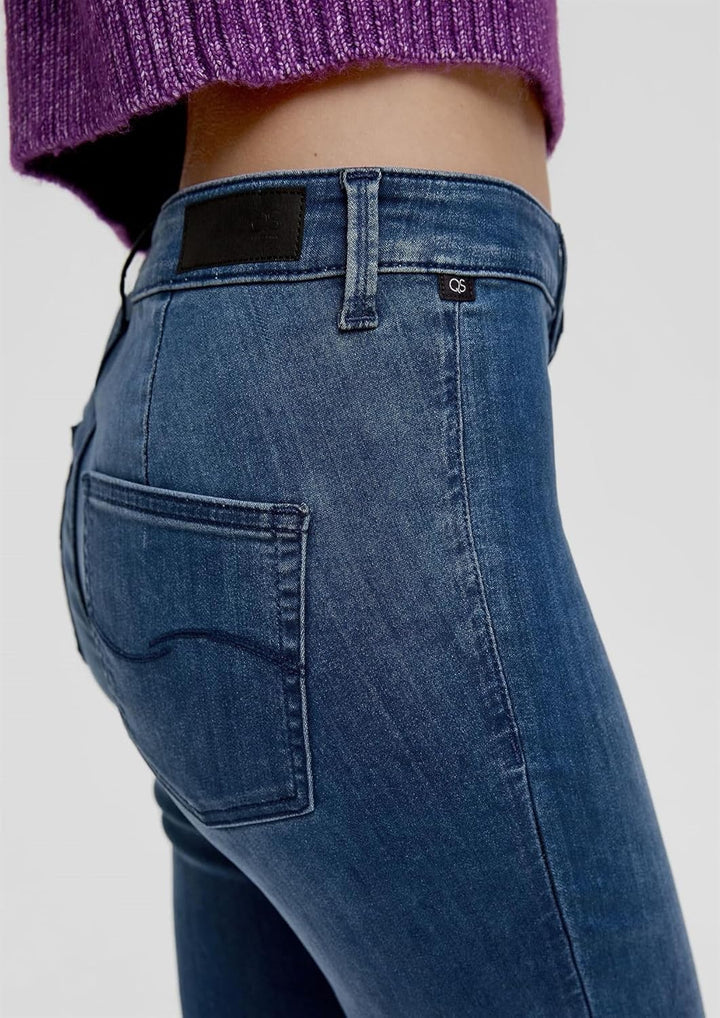 Q/S by s.Oliver Damen Jeans Hose, Sadie High Rise Skinny Leg 36W / 32L Blau, 36W / 32L Blau