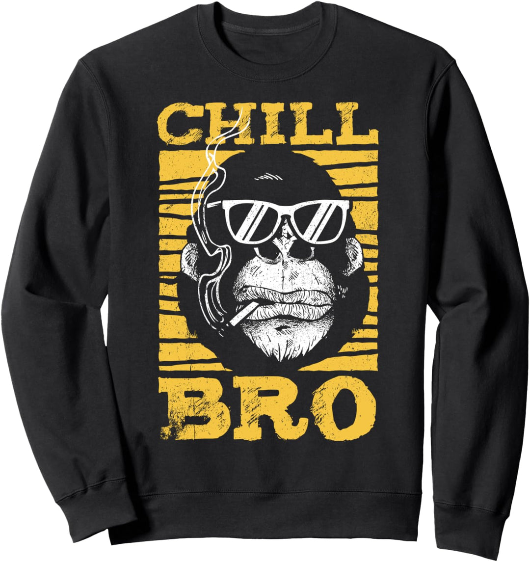 Chill Bro - Cooler Affe mit Sonnebrille Sweatshirt