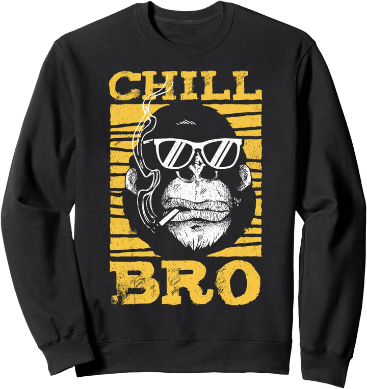 Chill Bro - Cooler Affe mit Sonnebrille Sweatshirt
