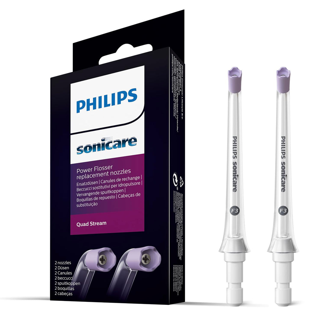 Philips Sonicare Quad Stream-Düse F3 für Mundduschen, Doppelpack – Mundwasser Flosser für die Verwen